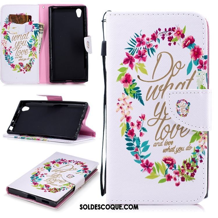 Coque Sony Xperia Xa1 Ultra Net Rouge Rose Téléphone Portable Étui En Cuir Fluide Doux Pas Cher