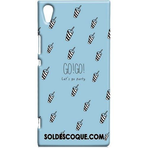 Coque Sony Xperia Xa1 Ultra Protection Téléphone Portable Délavé En Daim Bleu Doux Pas Cher