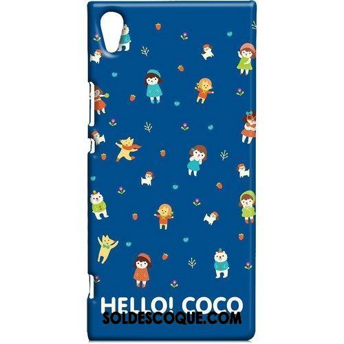 Coque Sony Xperia Xa1 Ultra Protection Téléphone Portable Délavé En Daim Bleu Doux Pas Cher