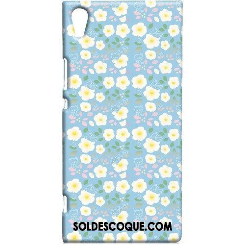 Coque Sony Xperia Xa1 Ultra Protection Téléphone Portable Délavé En Daim Bleu Doux Pas Cher