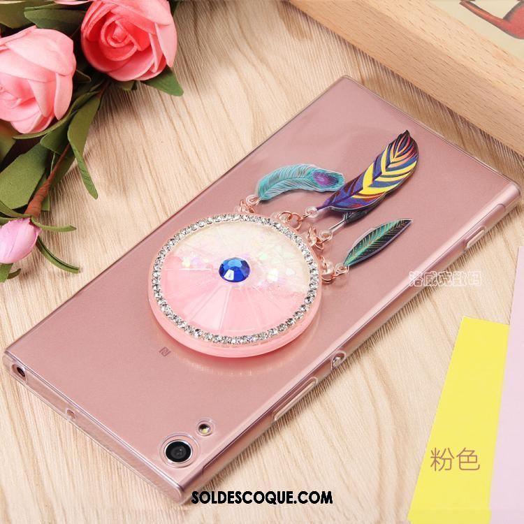 Coque Sony Xperia Xa1 Ultra Très Mince Quicksand Rose Silicone Transparent En Ligne