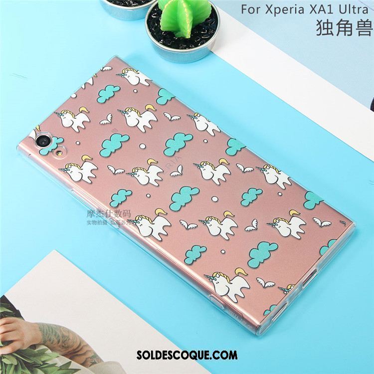 Coque Sony Xperia Xa1 Ultra Téléphone Portable Dessin Animé Arc En Ciel Fluide Doux Protection Soldes