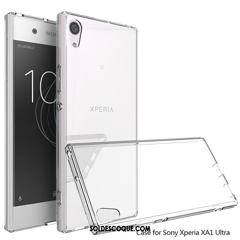 Coque Sony Xperia Xa1 Ultra Téléphone Portable Fluide Doux Vert Incassable Transparent En Ligne