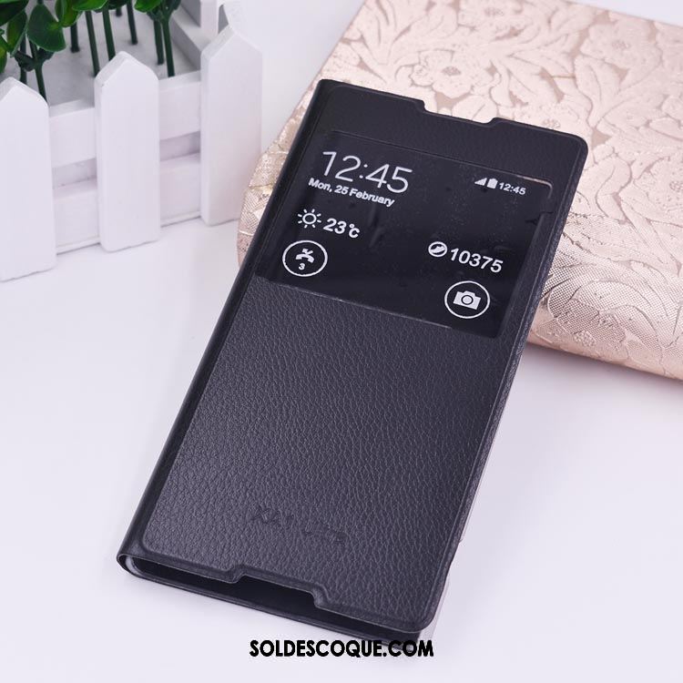 Coque Sony Xperia Xa1 Ultra Étui Bleu Téléphone Portable Ouvrir La Fenêtre Protection Pas Cher