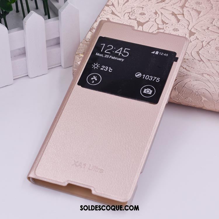 Coque Sony Xperia Xa1 Ultra Étui Bleu Téléphone Portable Ouvrir La Fenêtre Protection Pas Cher