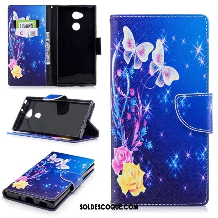 Coque Sony Xperia Xa2 Bleu Fluide Doux Silicone Protection Étui Pas Cher