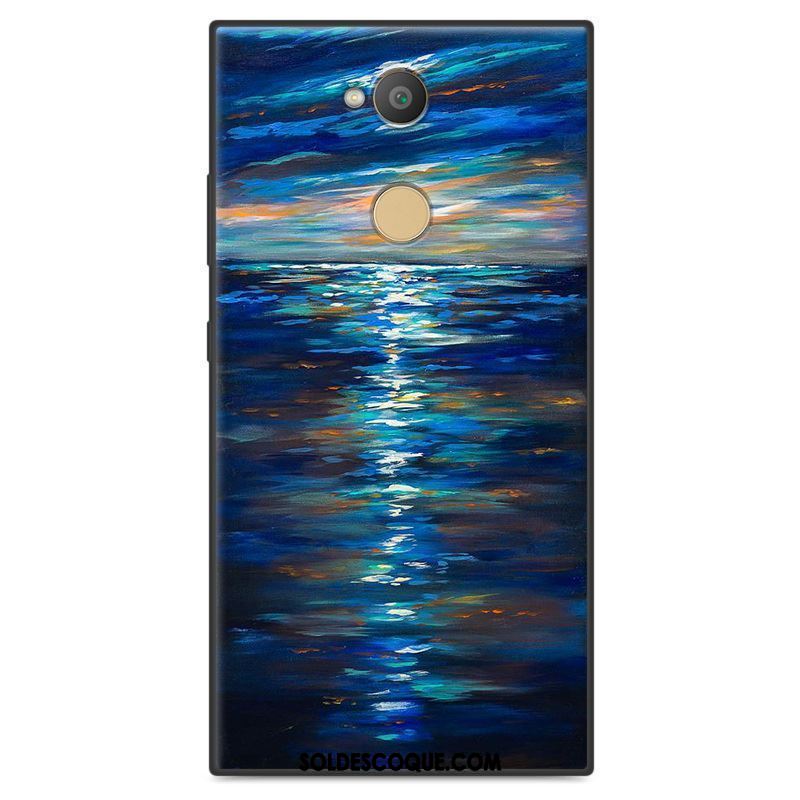 Coque Sony Xperia Xa2 Fluide Doux Peinture Protection Téléphone Portable Étui En Ligne