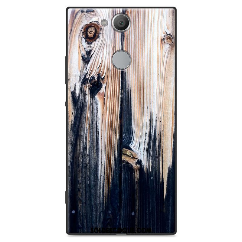 Coque Sony Xperia Xa2 Fluide Doux Silicone Grain De Bois Étui Tout Compris En Vente