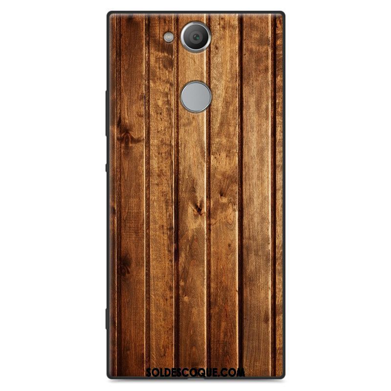 Coque Sony Xperia Xa2 Fluide Doux Silicone Grain De Bois Étui Tout Compris En Vente