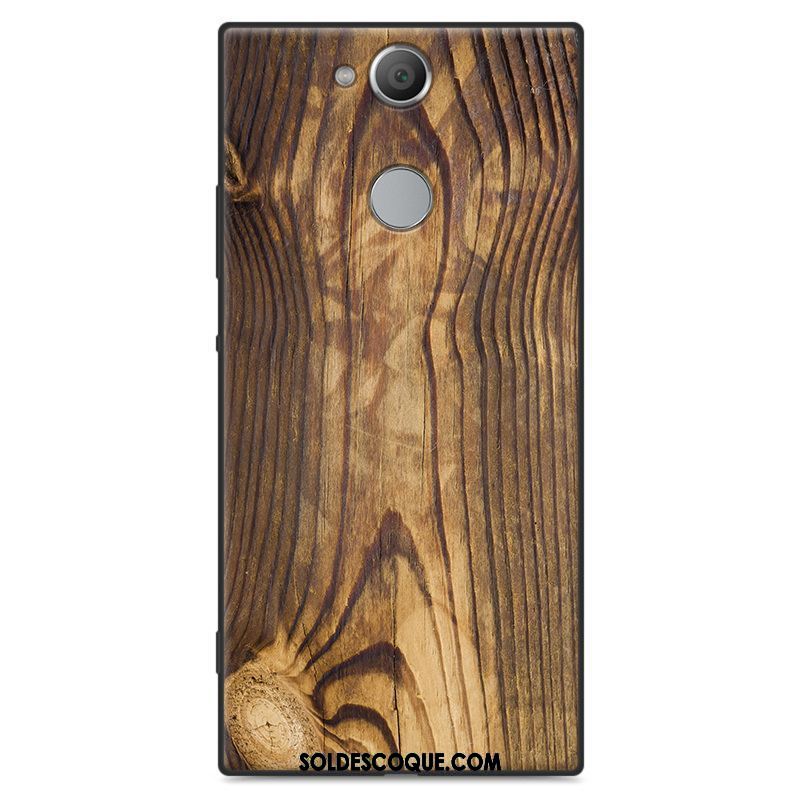 Coque Sony Xperia Xa2 Fluide Doux Silicone Grain De Bois Étui Tout Compris En Vente