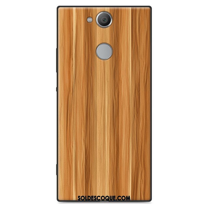 Coque Sony Xperia Xa2 Fluide Doux Silicone Grain De Bois Étui Tout Compris En Vente