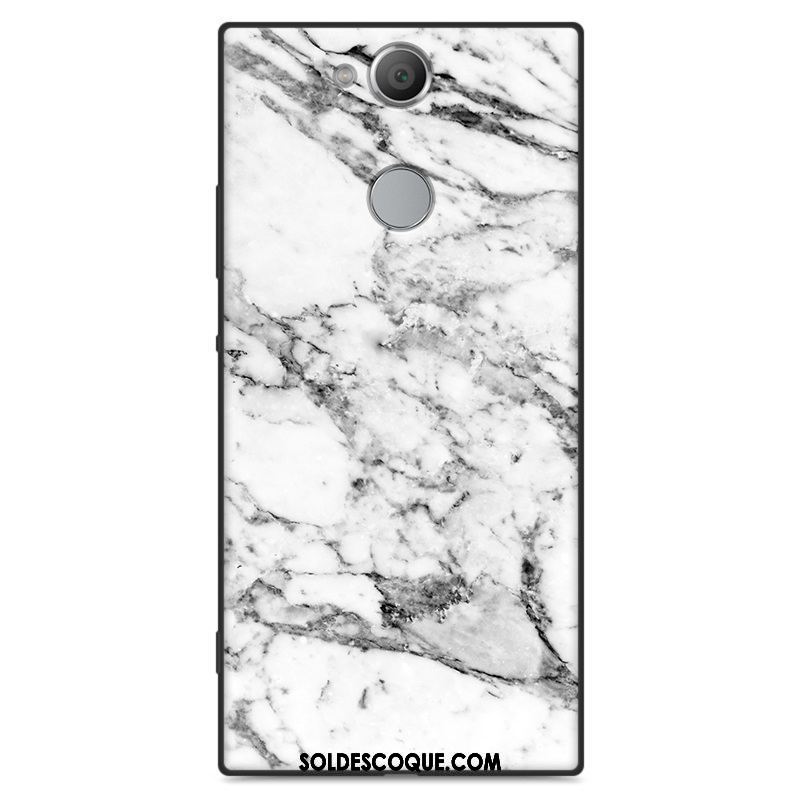 Coque Sony Xperia Xa2 Fluide Doux Étui Protection Bleu Marin Simple Pas Cher