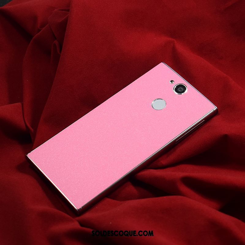 Coque Sony Xperia Xa2 Plus Couleur Décoration Délavé En Daim Protection Rouge En Vente