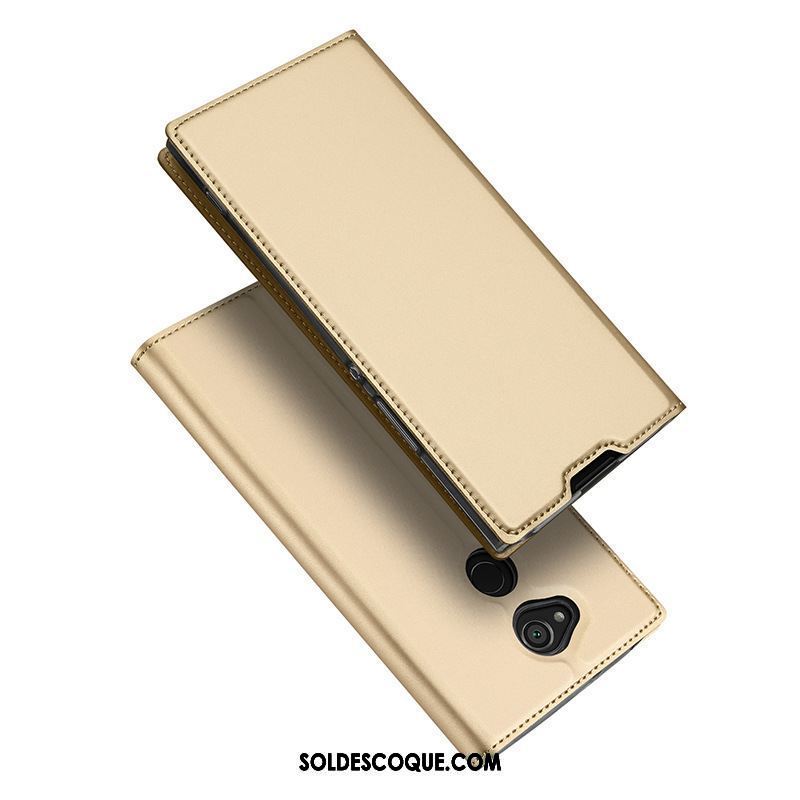 Coque Sony Xperia Xa2 Plus Incassable Téléphone Portable Bleu Marin Étui En Cuir Protection Pas Cher