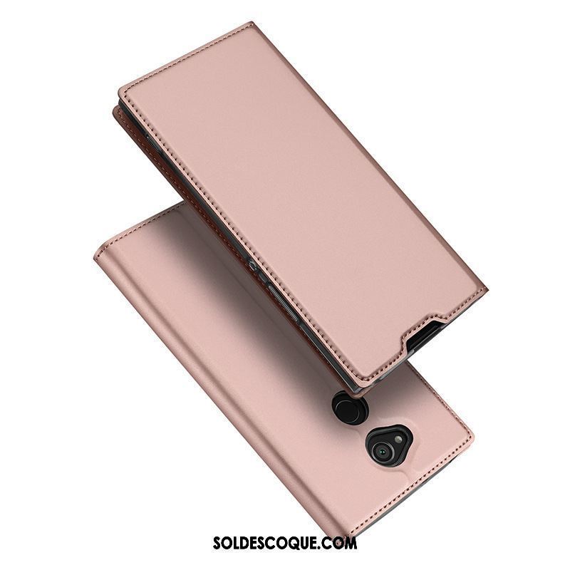 Coque Sony Xperia Xa2 Plus Incassable Téléphone Portable Bleu Marin Étui En Cuir Protection Pas Cher