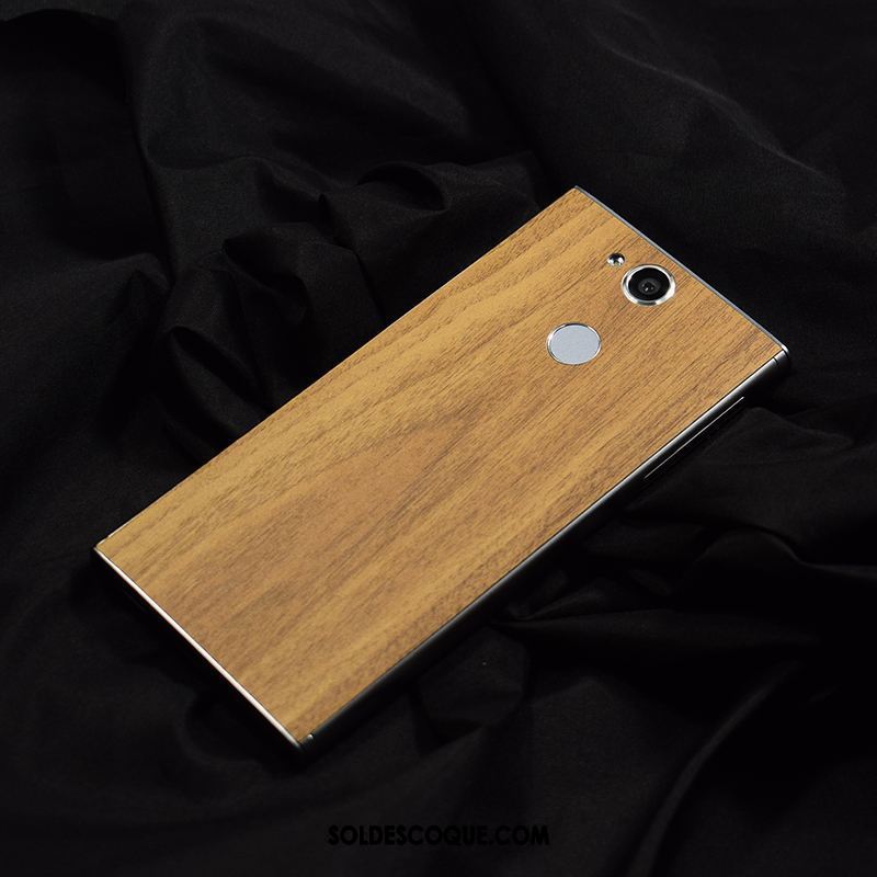 Coque Sony Xperia Xa2 Plus Protection Grain De Bois Délavé En Daim Membrane Téléphone Portable En Ligne