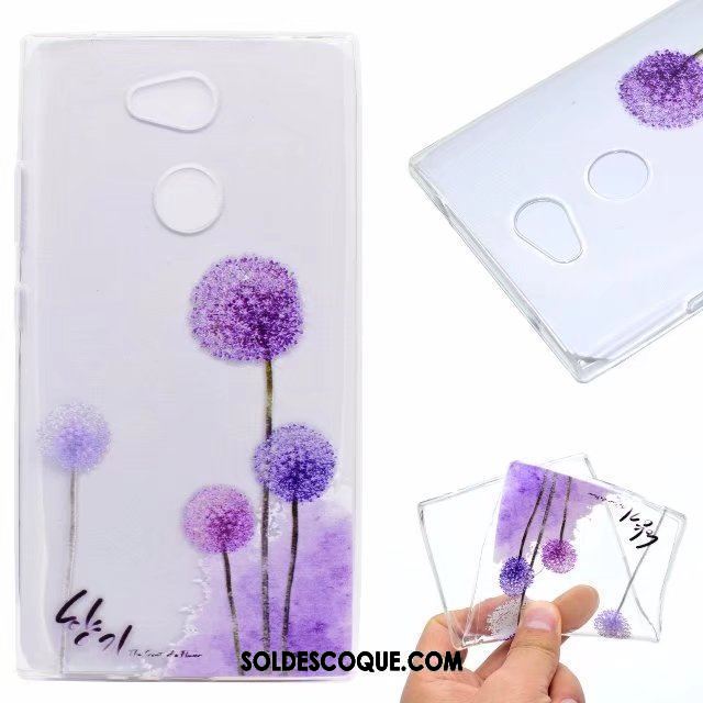 Coque Sony Xperia Xa2 Protection Transparent Étui Rose Fluide Doux En Vente