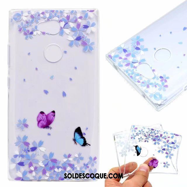 Coque Sony Xperia Xa2 Protection Transparent Étui Rose Fluide Doux En Vente