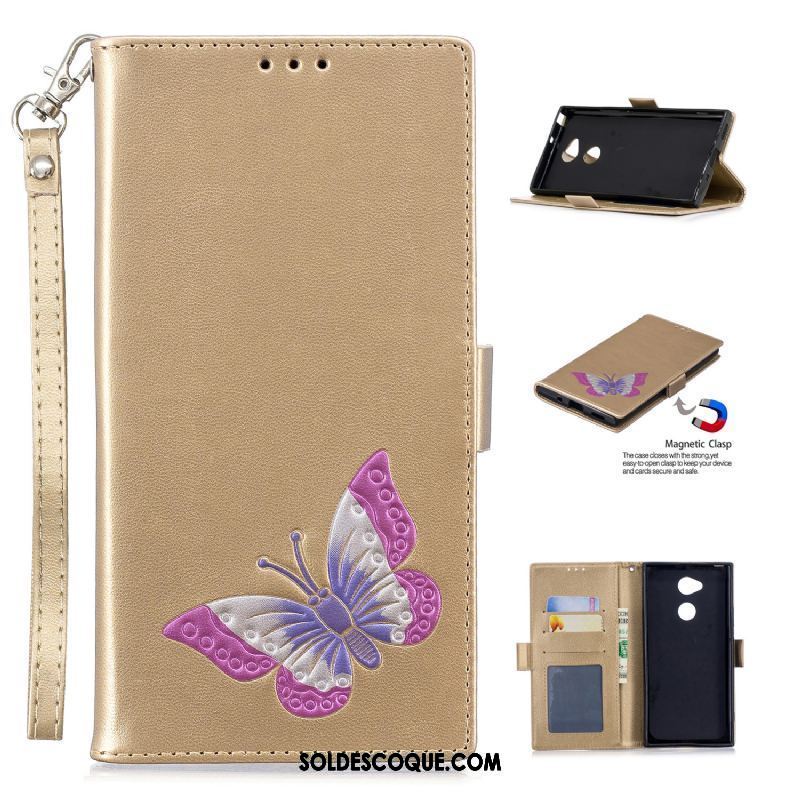 Coque Sony Xperia Xa2 Ultra Papillon Carte Tout Compris Protection Téléphone Portable Pas Cher