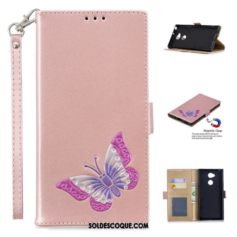 Coque Sony Xperia Xa2 Ultra Papillon Carte Tout Compris Protection Téléphone Portable Pas Cher