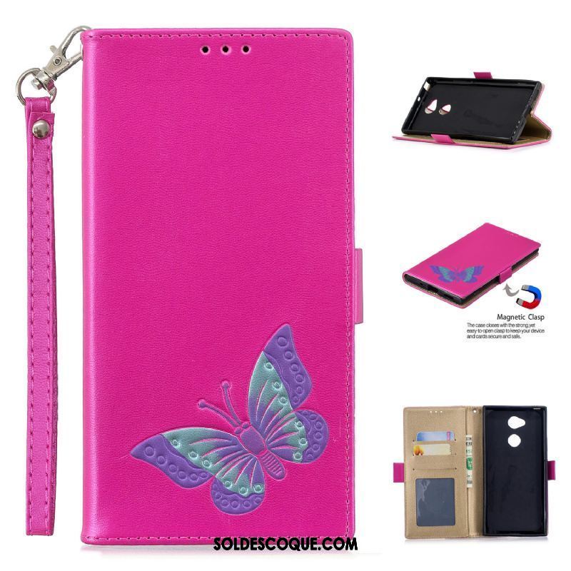Coque Sony Xperia Xa2 Ultra Papillon Carte Tout Compris Protection Téléphone Portable Pas Cher