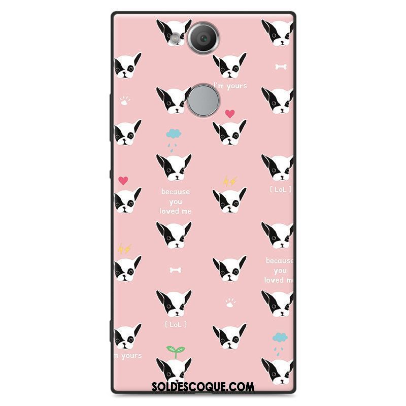 Coque Sony Xperia Xa2 Ultra Téléphone Portable Dessin Animé Étui Noir Délavé En Daim En Vente