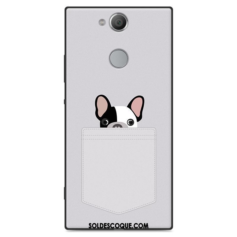 Coque Sony Xperia Xa2 Ultra Téléphone Portable Dessin Animé Étui Noir Délavé En Daim En Vente