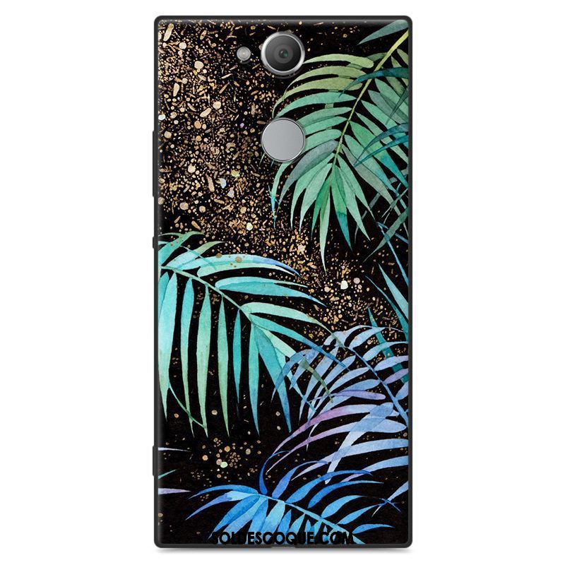 Coque Sony Xperia Xa2 Ultra Téléphone Portable Dessin Animé Étui Noir Délavé En Daim En Vente