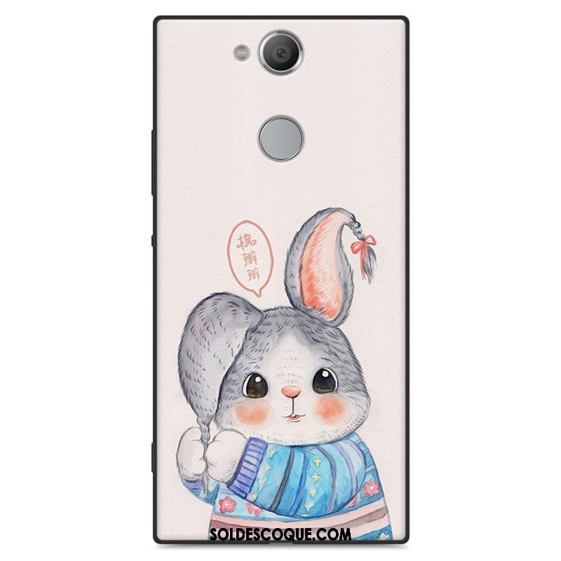 Coque Sony Xperia Xa2 Ultra Téléphone Portable Dessin Animé Étui Noir Délavé En Daim En Vente