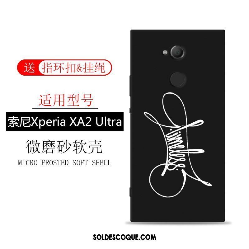 Coque Sony Xperia Xa2 Ultra Téléphone Portable Incassable Noir Délavé En Daim Créatif Soldes
