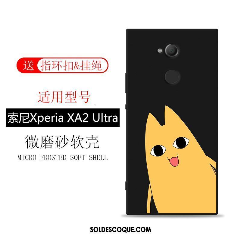 Coque Sony Xperia Xa2 Ultra Téléphone Portable Incassable Noir Délavé En Daim Créatif Soldes