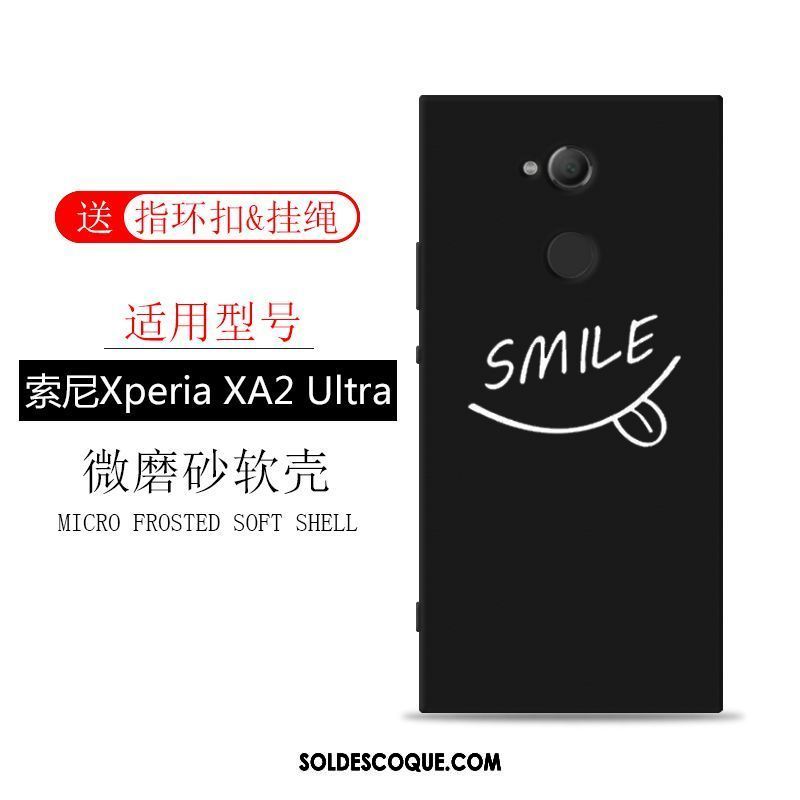 Coque Sony Xperia Xa2 Ultra Téléphone Portable Incassable Noir Délavé En Daim Créatif Soldes