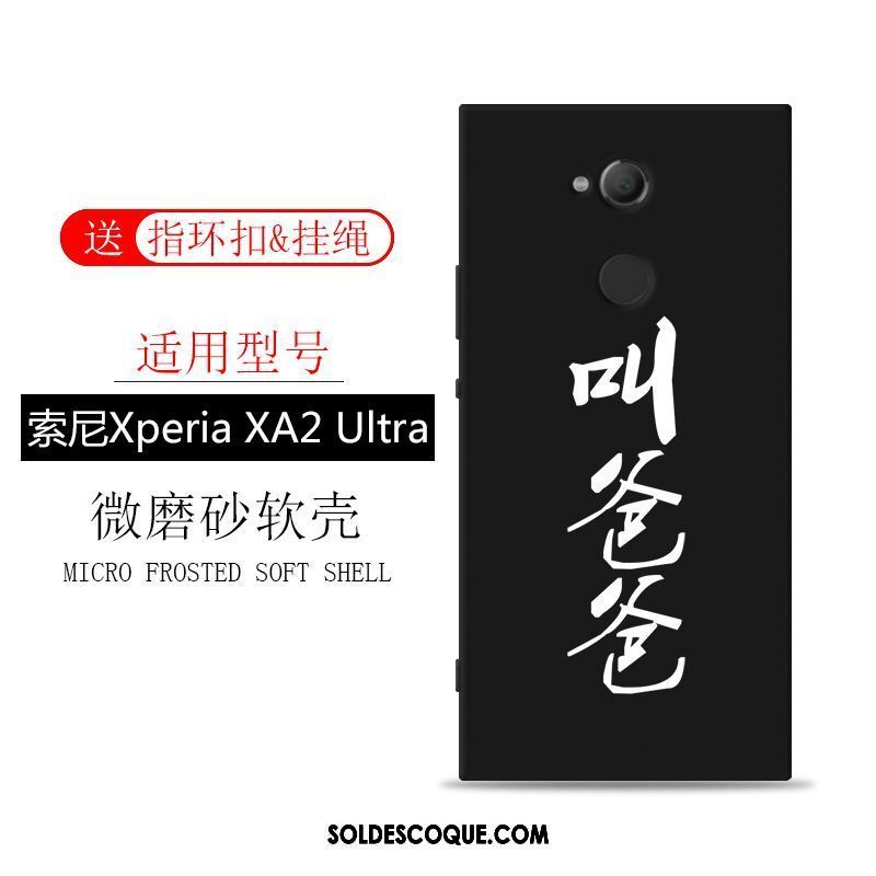 Coque Sony Xperia Xa2 Ultra Téléphone Portable Incassable Noir Délavé En Daim Créatif Soldes