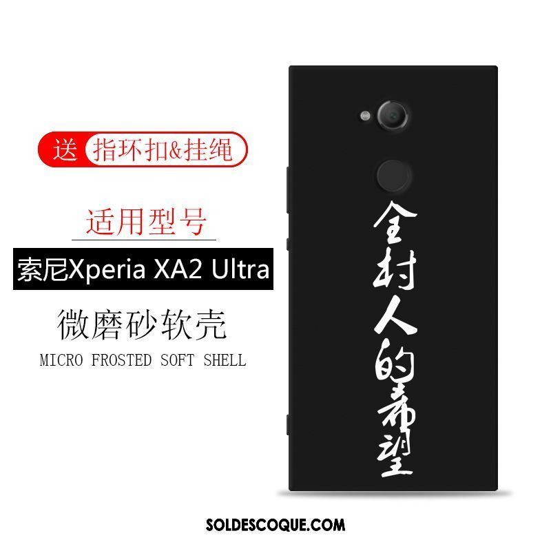 Coque Sony Xperia Xa2 Ultra Téléphone Portable Incassable Noir Délavé En Daim Créatif Soldes