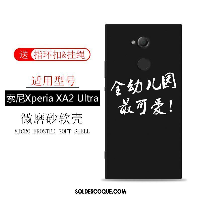 Coque Sony Xperia Xa2 Ultra Téléphone Portable Incassable Noir Délavé En Daim Créatif Soldes