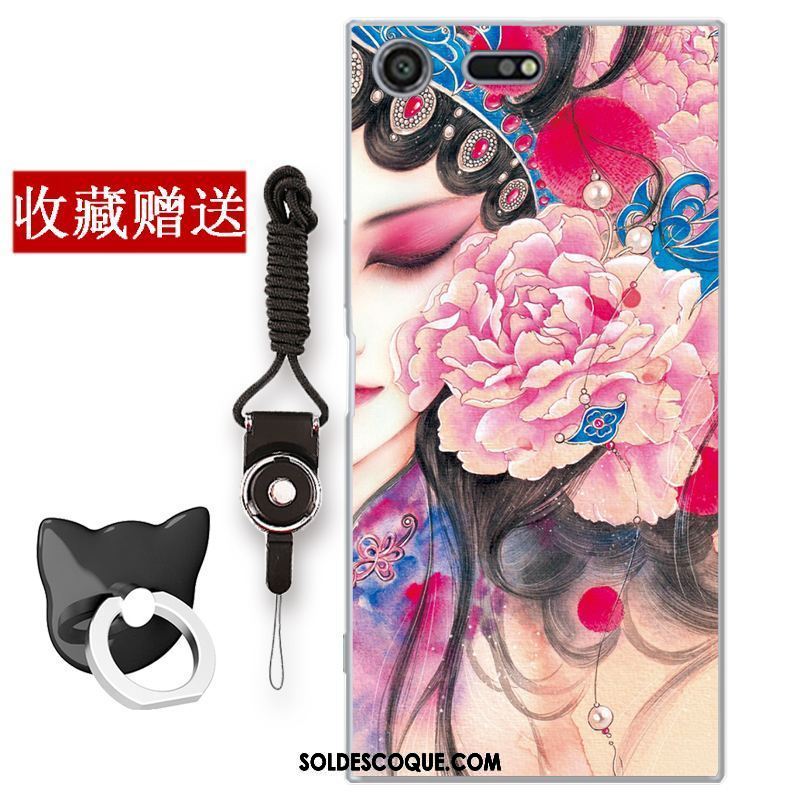 Coque Sony Xperia Xz Premium Art Tout Compris Rose Vent Incassable Pas Cher