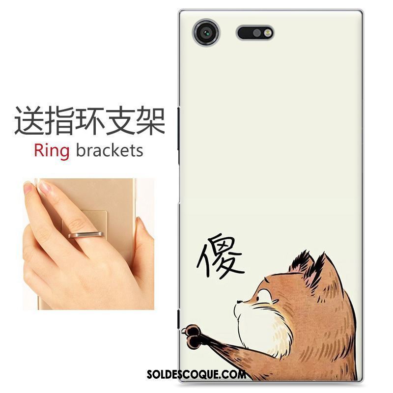 Coque Sony Xperia Xz Premium Difficile Charmant Étui Jaune Dessin Animé Pas Cher