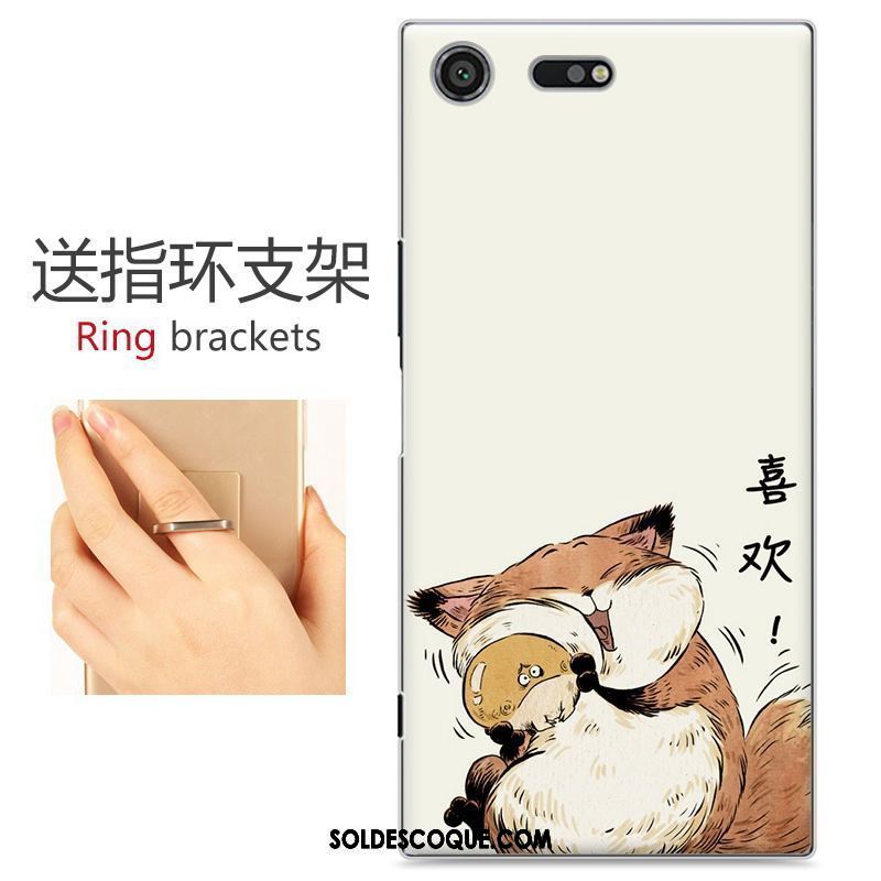 Coque Sony Xperia Xz Premium Difficile Charmant Étui Jaune Dessin Animé Pas Cher