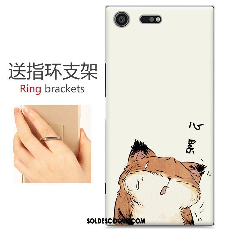 Coque Sony Xperia Xz Premium Difficile Charmant Étui Jaune Dessin Animé Pas Cher