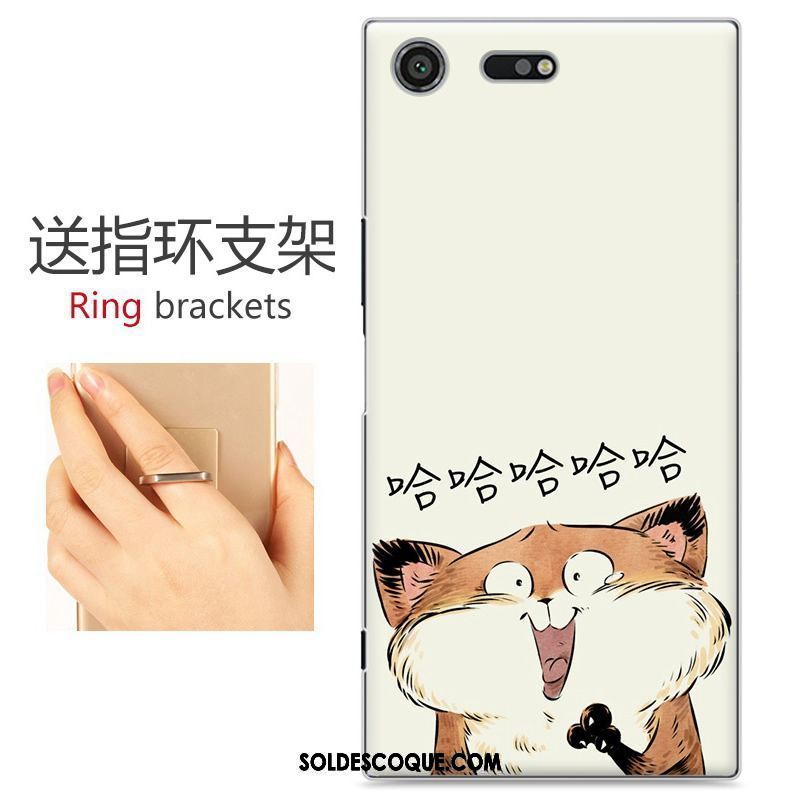 Coque Sony Xperia Xz Premium Difficile Charmant Étui Jaune Dessin Animé Pas Cher