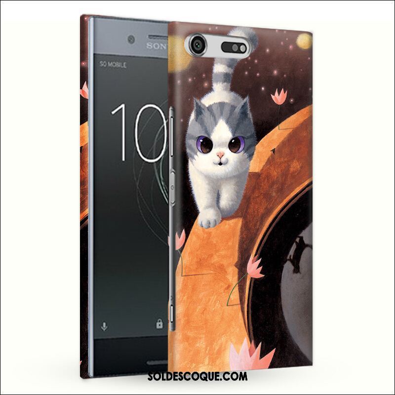 Coque Sony Xperia Xz Premium Difficile Soie Chat Dessin Animé Animal Soldes