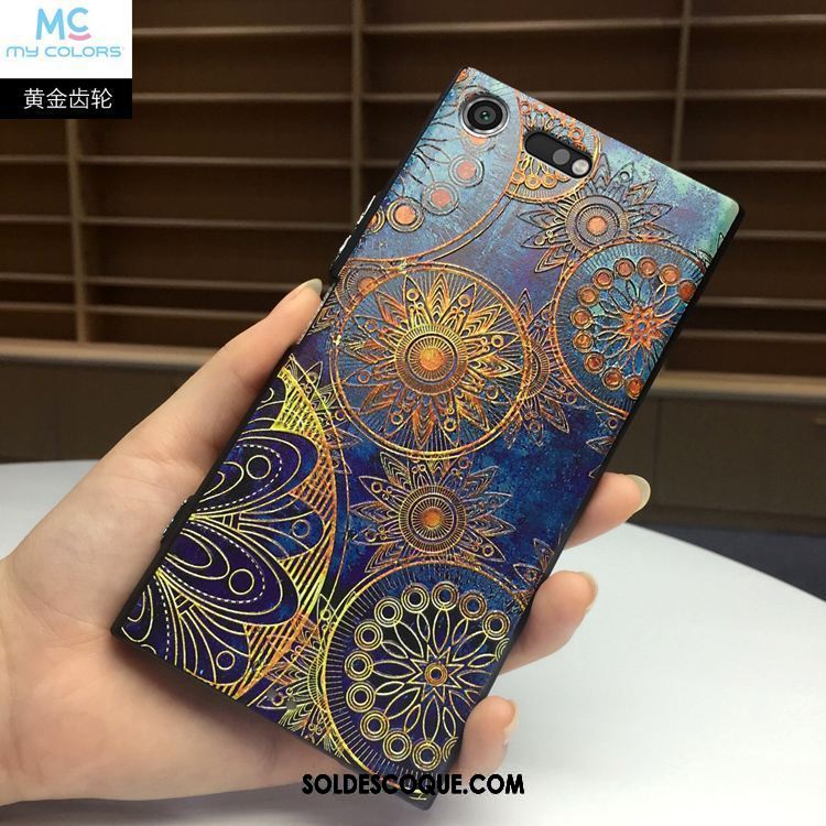 Coque Sony Xperia Xz Premium Incassable Silicone Fluide Doux Bleu Étui France