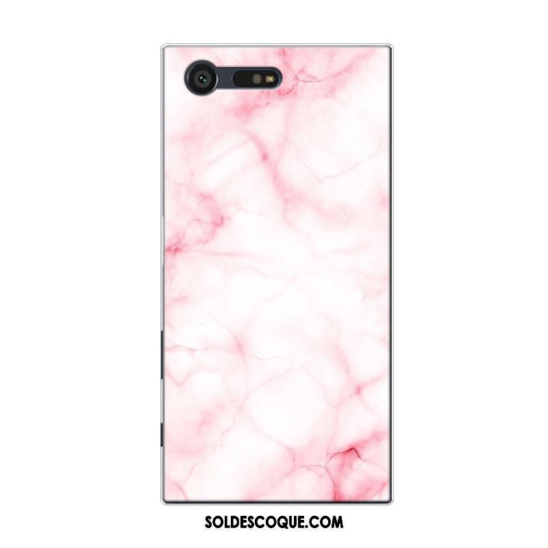 Coque Sony Xperia Xz Premium Simple Rose Silicone Grand Tout Compris Pas Cher