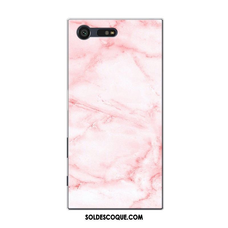 Coque Sony Xperia Xz Premium Simple Rose Silicone Grand Tout Compris Pas Cher