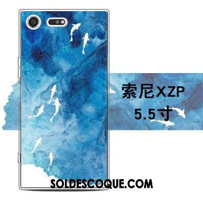 Coque Sony Xperia Xz Premium Étui Protection Silicone Gaufrage Gris Pas Cher