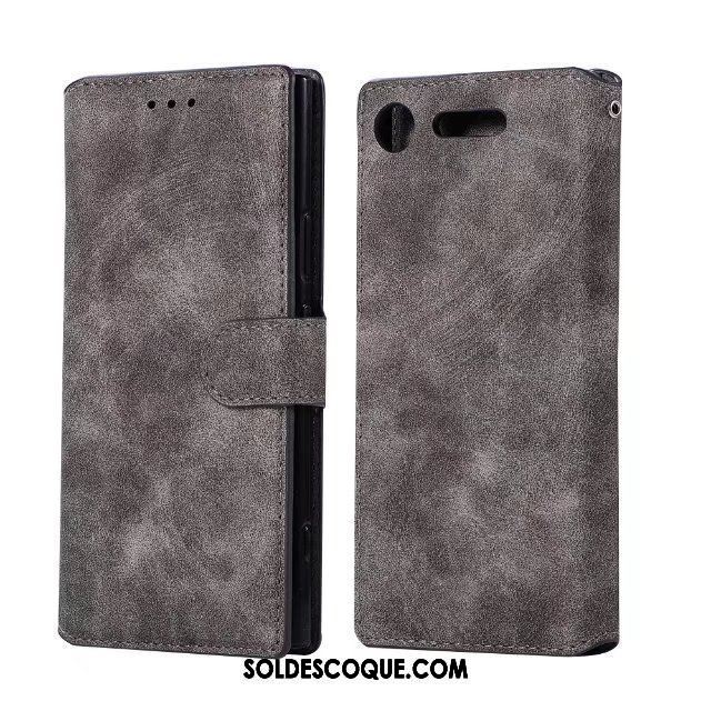 Coque Sony Xperia Xz1 Compact Bovins Protection Étui Délavé En Daim Téléphone Portable Soldes