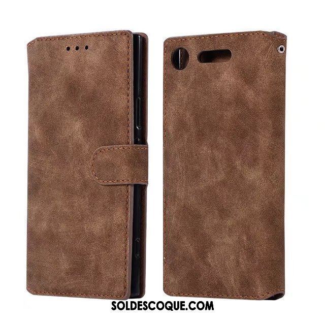 Coque Sony Xperia Xz1 Compact Bovins Protection Étui Délavé En Daim Téléphone Portable Soldes