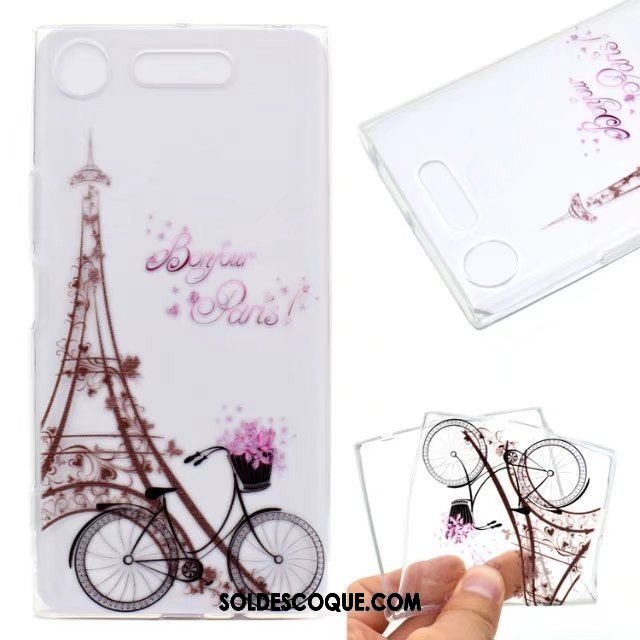 Coque Sony Xperia Xz1 Compact Fluide Doux Téléphone Portable Tout Compris Violet Étui Housse Soldes