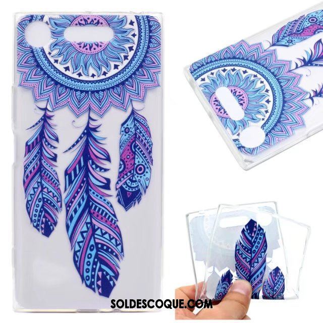 Coque Sony Xperia Xz1 Compact Fluide Doux Téléphone Portable Tout Compris Violet Étui Housse Soldes