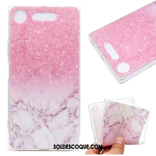 Coque Sony Xperia Xz1 Compact Fluide Doux Téléphone Portable Tout Compris Violet Étui Housse Soldes